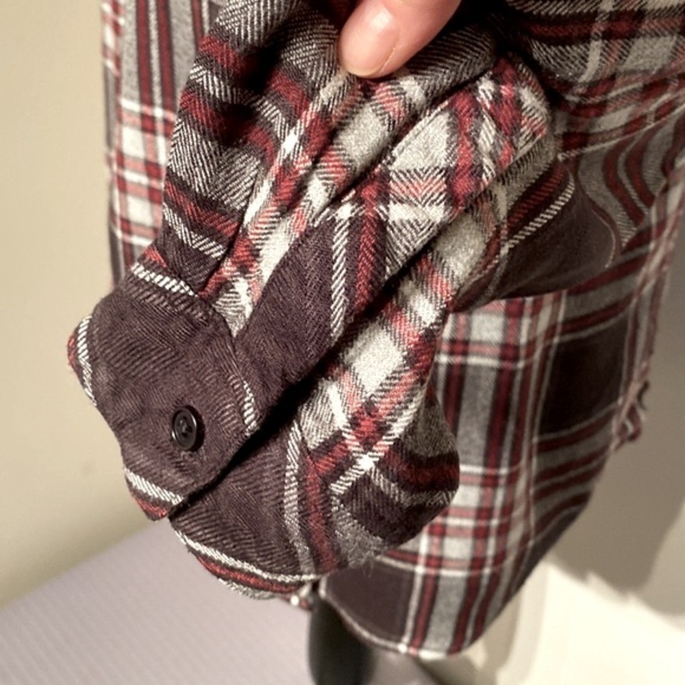 Rails Hunter Plaid Rayon Button Down Long Sleeved… - image 8